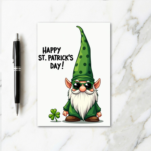 St Patricks Gnome Fun Day Card