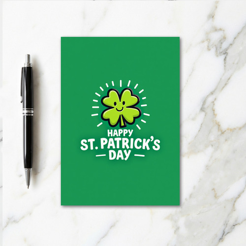 St Patricks Lucky Shamrock Card