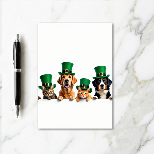 St Patricks Pets Fun Holiday Card