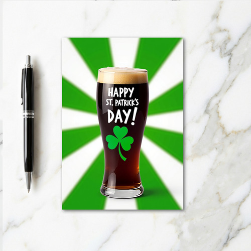 St Patricks Stout Glitter Texture Card