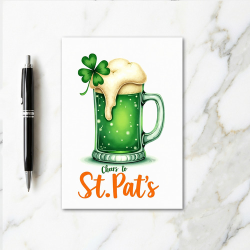 St Pats Cheers Beer Mug Card
