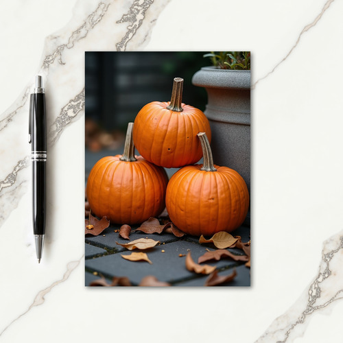 Stacked Autumn Gourds Card