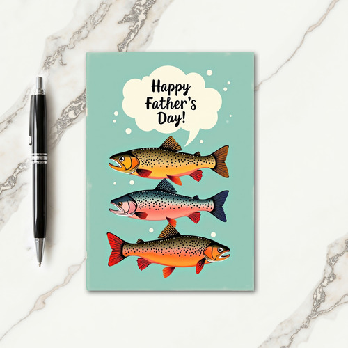 Stacked Fish Sweet Fathers Day Card