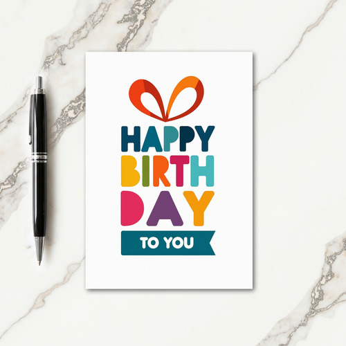 Stacked Letters Birthday Card