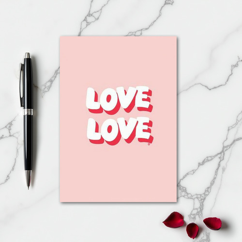 Stacked Love Pattern Card