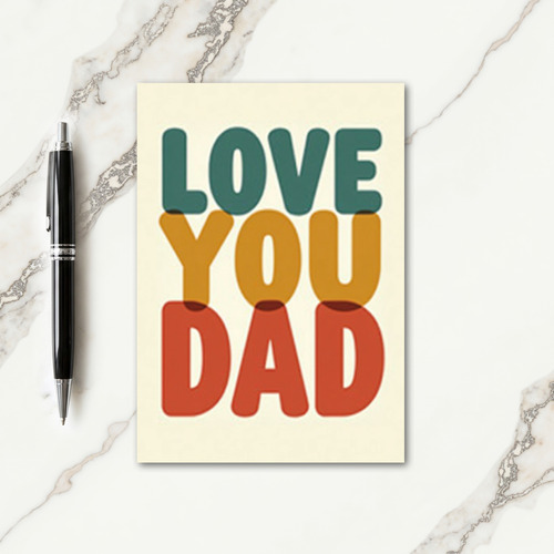 Stacked Love You Dad Fathers Day Card
