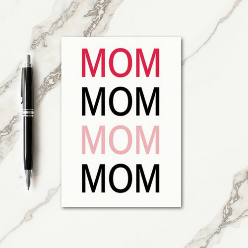 Stacked Mom Graphic Mothers Day Card
