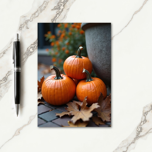 Stacked Orange Gourds Card