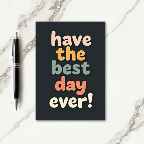 Stacked Text Birthday Card
