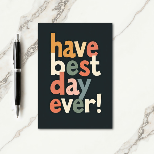 Stacked Typography Birthday Card