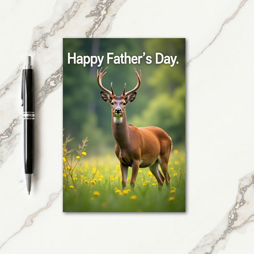 Stag Fathers Day Meadow Card