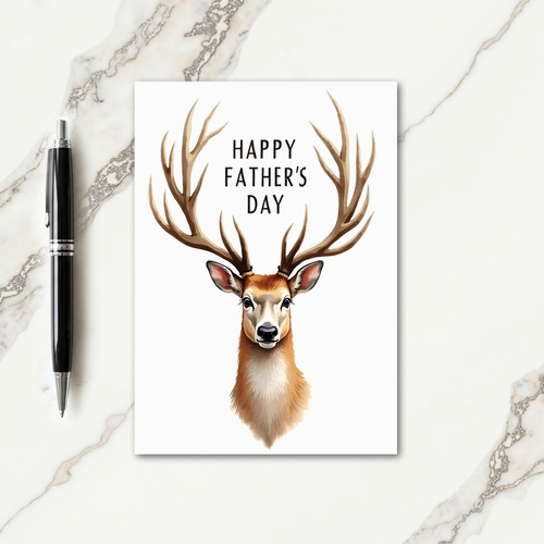 Stag Fathers Day Message Card