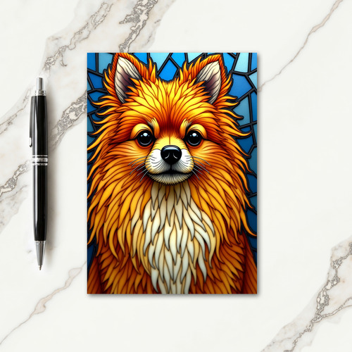 Stained Glass Canine Fathers Day Card