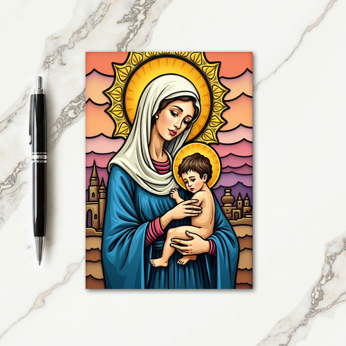 Stained Glass Christmas Card