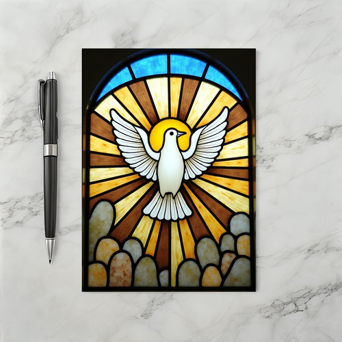 Stained Glass Holy Spirit Dove Card