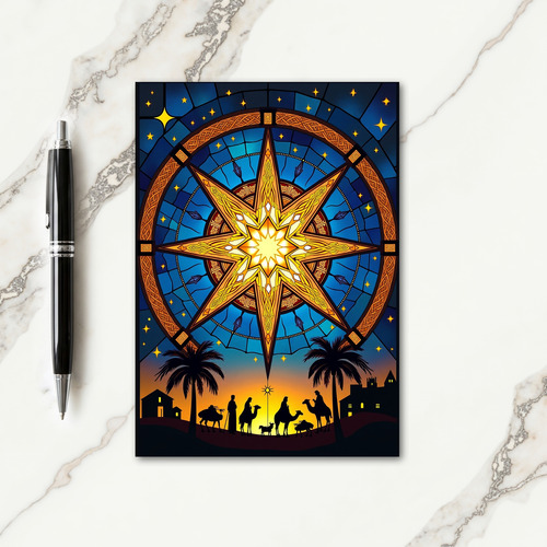 Stained Glass Star Card