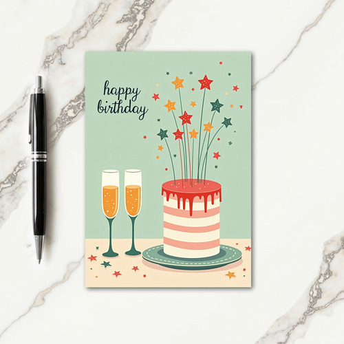 Star Burst Birthday Card