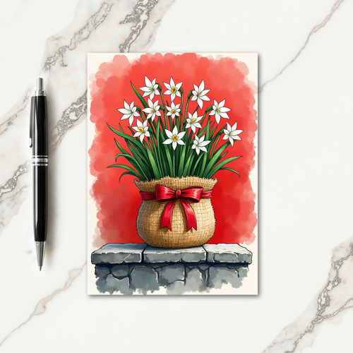 Star Flower Christmas Card thumbnail