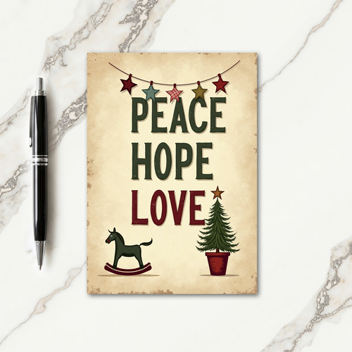 Star Garland Christmas Card thumbnail