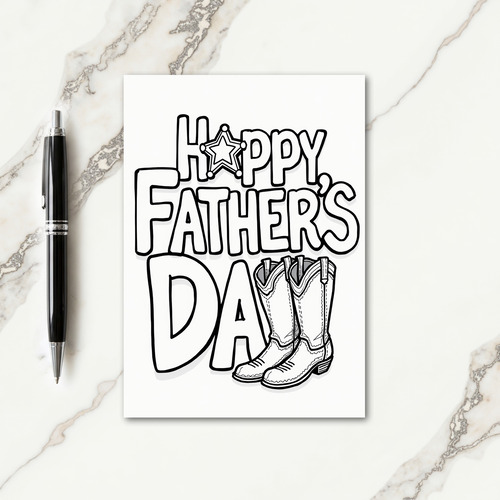 Star Happy Fathers Day Card