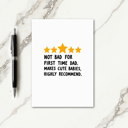 Star Review Fathers Day Card
