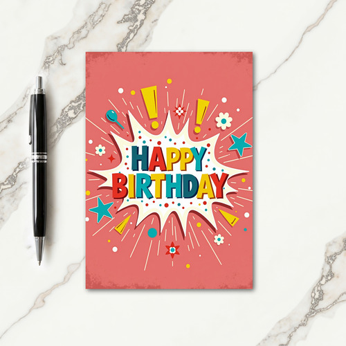 Starburst Birthday Card