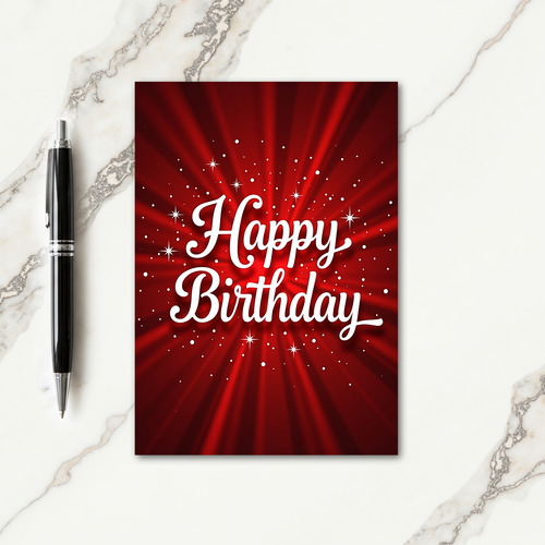 Starburst Birthday Message Card