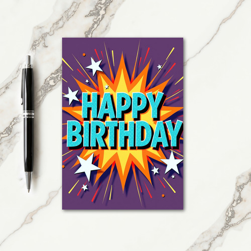 Starburst Birthday Spark Card