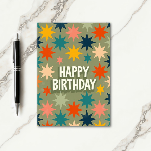 Starburst Colors Birthday Card