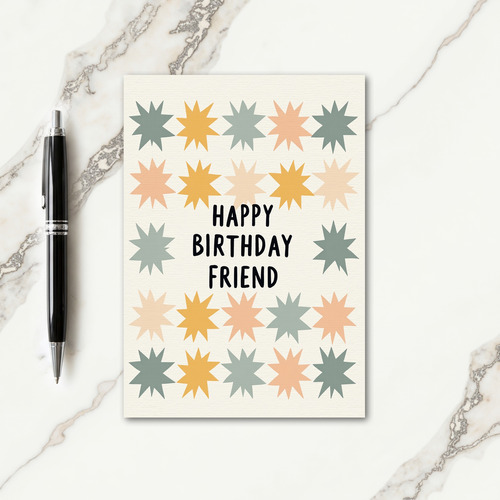 Starburst Friend Birthday Card