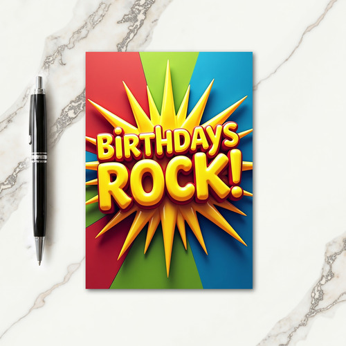 Starburst Joy Birthday Card