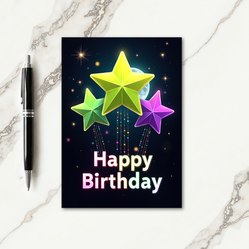 Stardust Birthday Card