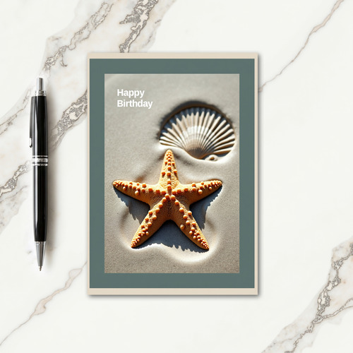Starfish Birthday Card