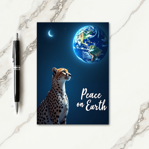 Stargazer Cat Christmas Card
