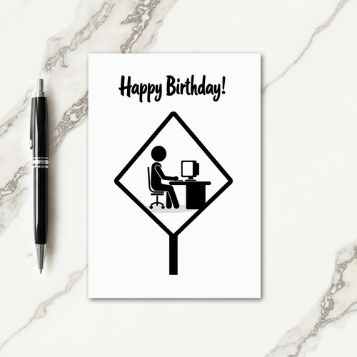 Stark Minimalist Birthday Card