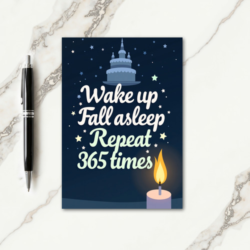 Starlit Cake Birthday Card