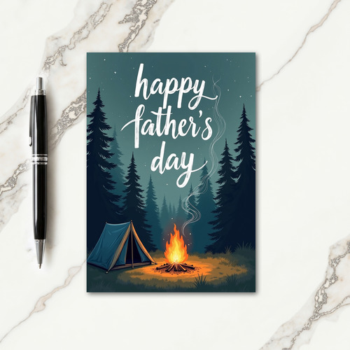 Starlit Fathers Day Camp Card