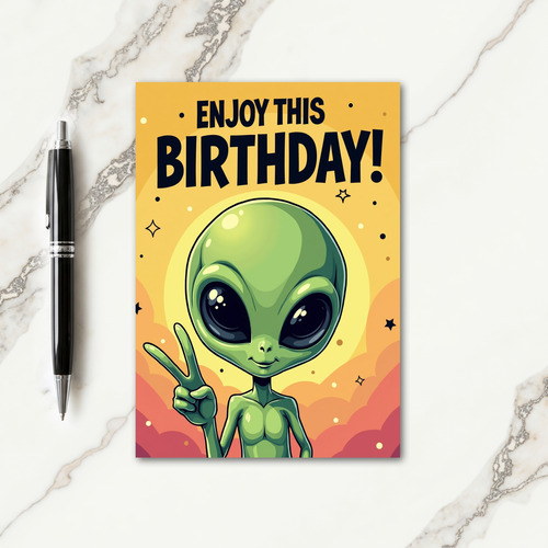 Starry Being Birthday Card