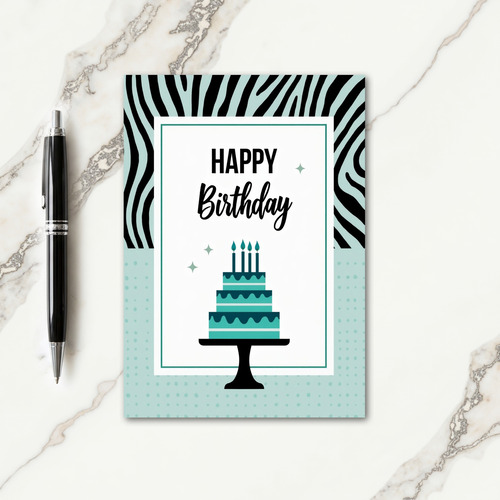 Starry Birthday Cake Card