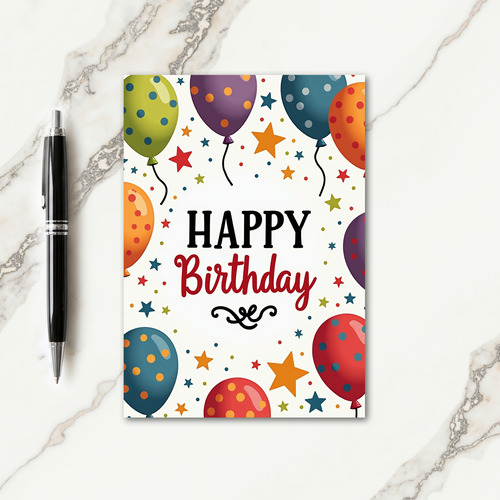 Starry Birthday Confetti Card
