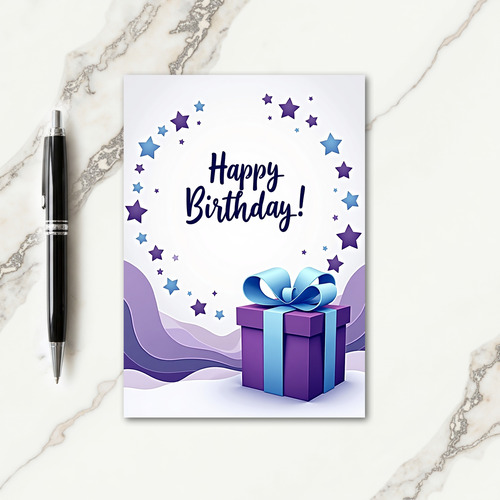 Starry Birthday Gift Card