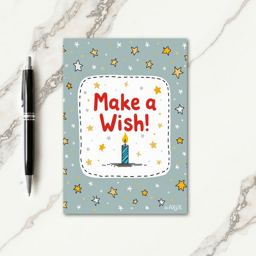 Starry Blue Birthday Card