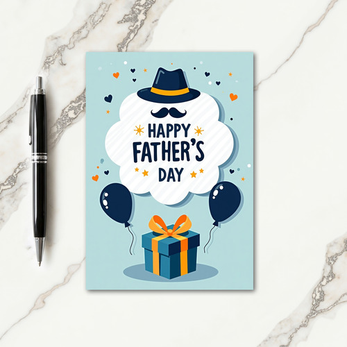 Starry Fathers Day Cloud Card