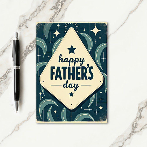 Starry Fathers Day Wishes Card