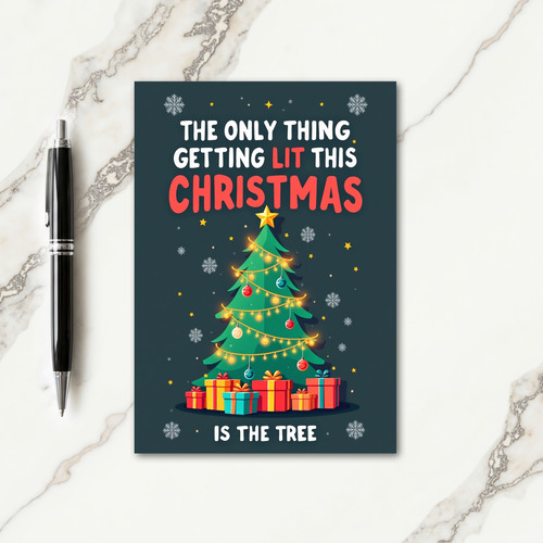 The Only Thing Lit Christmas Card
