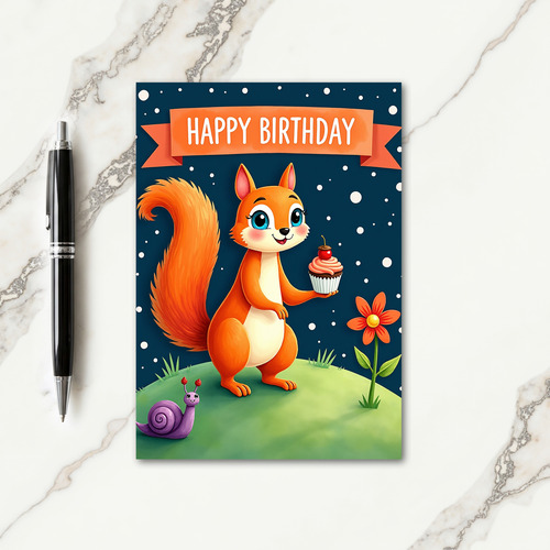 Starry Forest Birthday Card