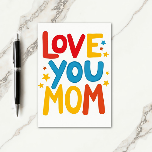 Starry Love You Mom Card