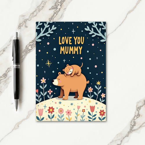 Starry Night Love Mummy Card
