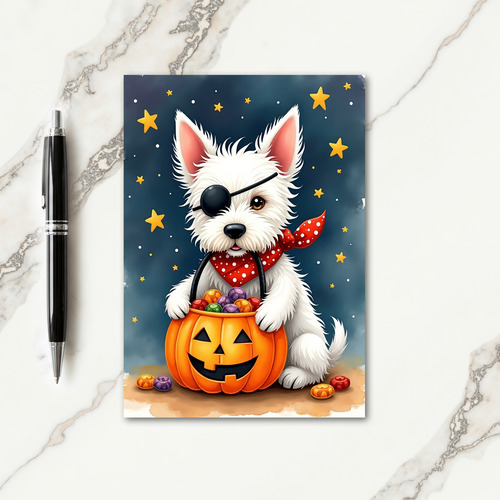 Starry Night Trick Or Treat Card