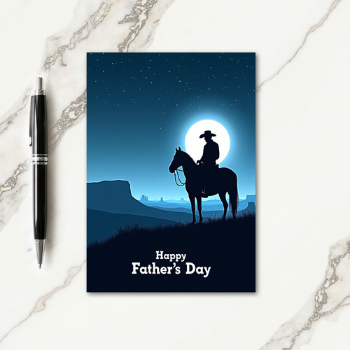 Starry Sky Fathers Day Wish Card